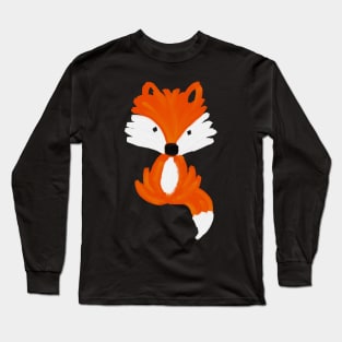 Fox - oil painting pattern Long Sleeve T-Shirt